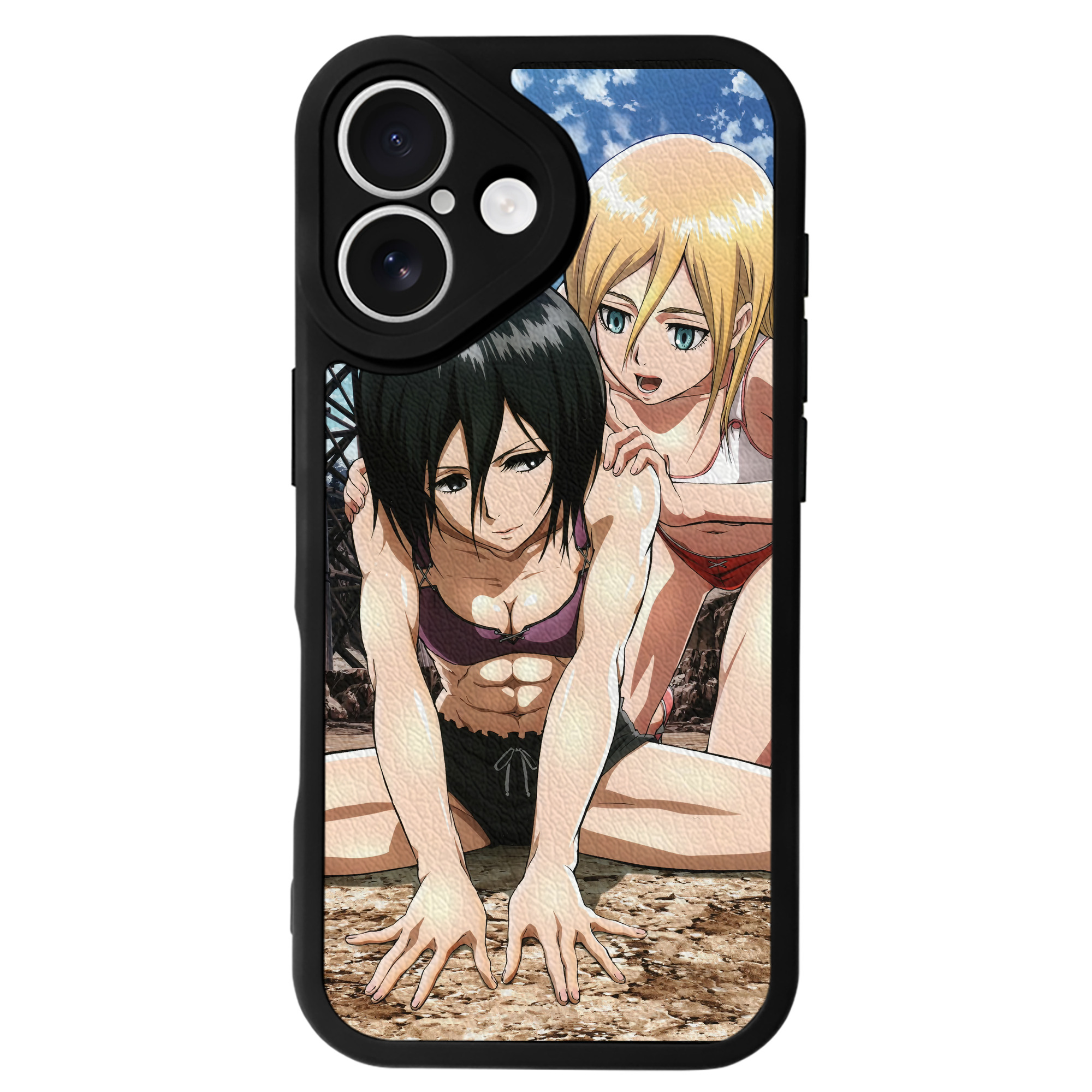 （画像用） 進撃の巨人 Attack on Titan 【iPhone 16シリーズ対応】シリコンスマホケース（レザー調） 材質：シリコン